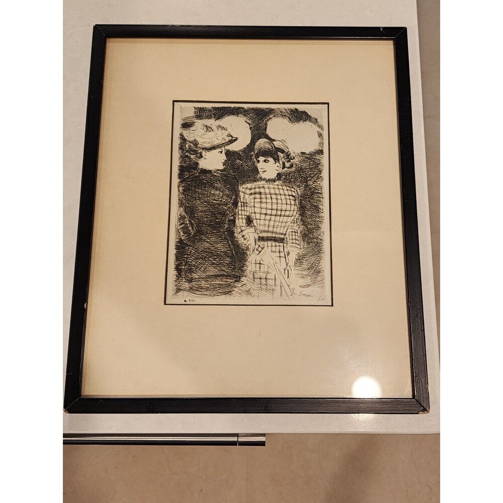 JEAN L. FORAIN-French Impressionist LIM.ED Etching-FASHION Women Lithograph